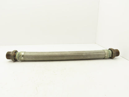 Hydra Stainless Steel Braided Flex Hose 1-1/2" x 27" Long 1-1/2" NPT Male Ends