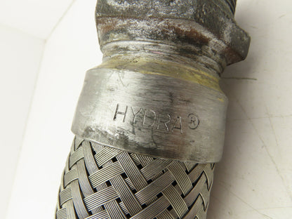 Hydra Stainless Steel Braided Flex Hose 1-1/2" x 23" Long 1-1/2" NPT Male Ends