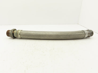 Hydra Stainless Steel Braided Flex Hose 1-1/2" x 23" Long 1-1/2" NPT Male Ends