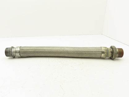 Hydra Stainless Steel Braided Flex Hose 1-1/2" x 23" Long 1-1/2" NPT Male Ends