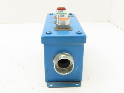 Hoffman E-3PBGX 3 Pushbutton Operator Control Station 7" Enclosure w/E-Stop
