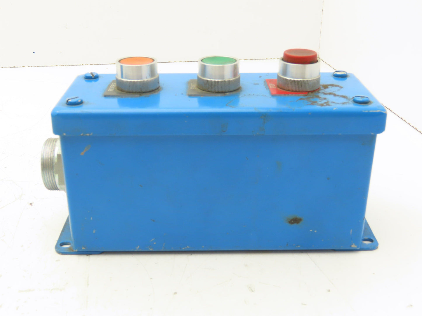 Hoffman E-3PBGX 3 Pushbutton Operator Control Station 7" Enclosure w/E-Stop