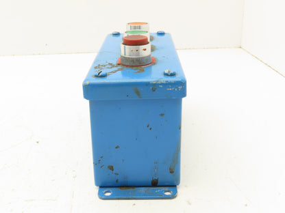 Hoffman E-3PBGX 3 Pushbutton Operator Control Station 7" Enclosure w/E-Stop