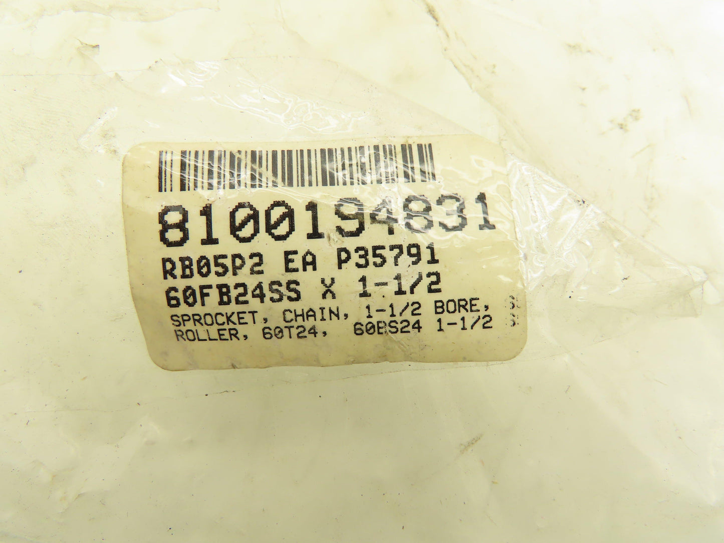 SS60B24 #60 Stainless Roller Chain Sprocket 24T Tooth 3/4 Pitch 1.5" Bore