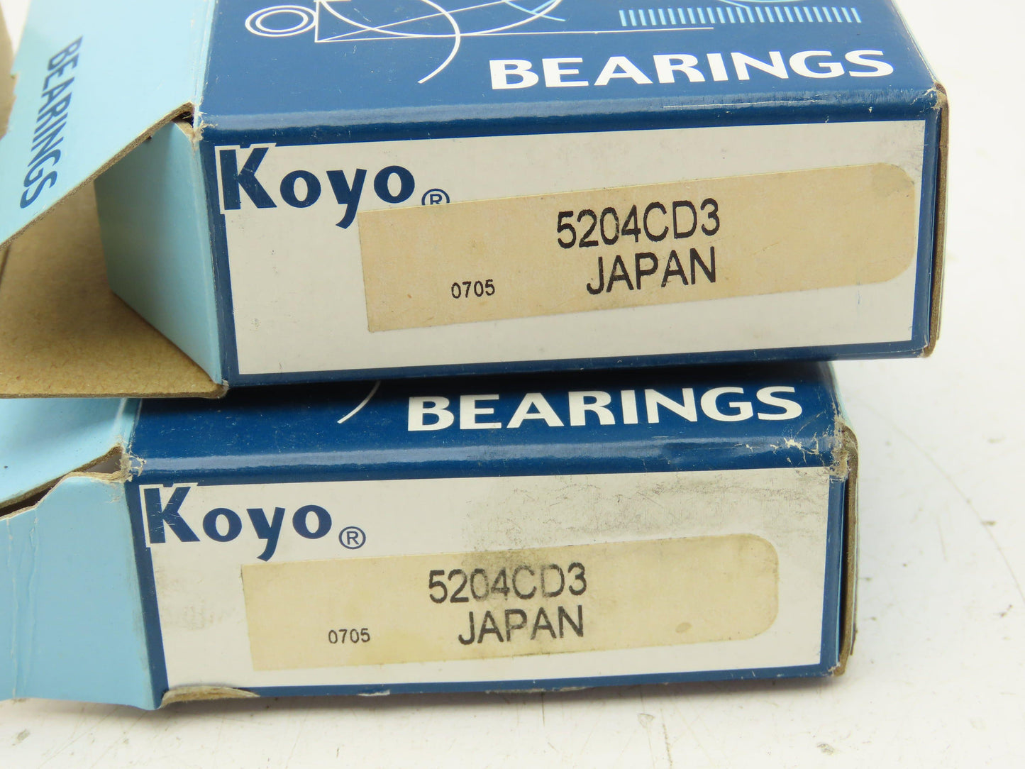 Koyo 5204CD3 Angular Contact Ball Bearing  20 mm ID 47 mm OD Lot of 2