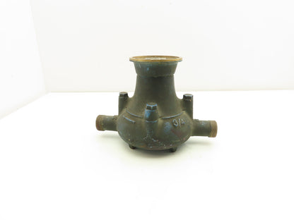 Liquid Flow Meter 3/4 x 3/4" Bronze Valve -No Reader