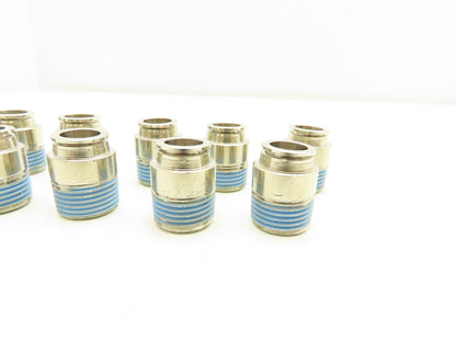ATP B38-03MH Male Straight Fitting 3/8" Push Tube 3/8" Male NPT Brass Lot of 10