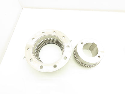 Powertork Size 2-1/2F Flanged Gear Coupling with Flex Hub 2-3/4" Keyed Bore