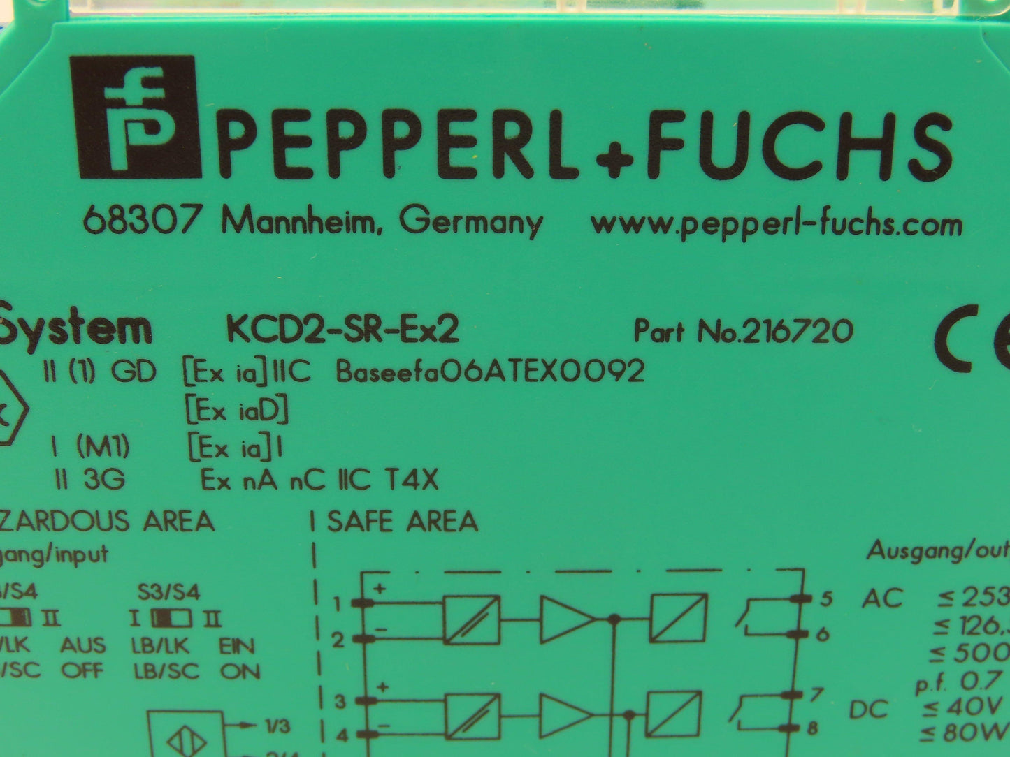 Pepperl Fuchs KCD2-SR-EX2 PLC Switch Amplifier 2-Channel 24V