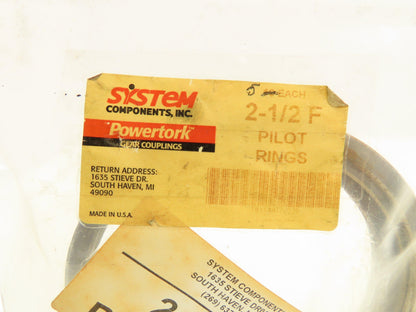 System Components Powertork 2-1/2F Gear Coupling Pilot Ring 5.75" OD  Lot of 5
