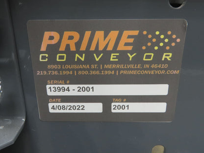 Prime Conveyor 6"x 19' 4" Mat Top Plastic Belt Conveyor Bottle Accumulation NEW
