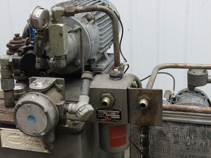 Continental Hydraulic Power Unit 20 Gal 2000psi 8gpm Pump 10hp 460V w/Oil Cooler