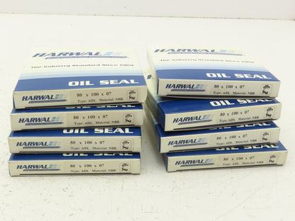 Harwal Rotary Shaft Oil Seal 80x100x07 mm Lot of 8