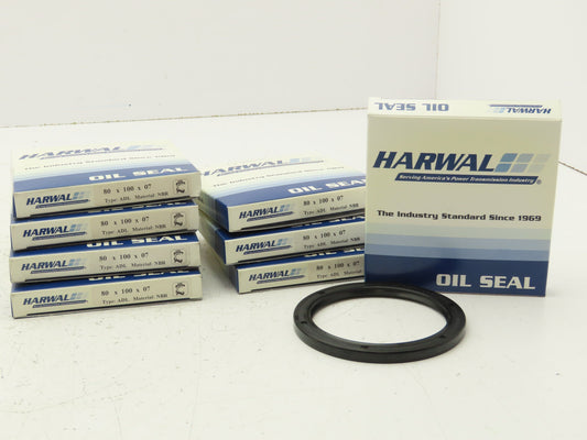 Harwal Rotary Shaft Oil Seal 80x100x07 mm Lot of 8
