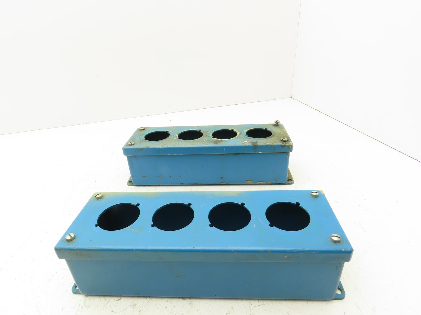 42mm Pushbutton 4-Button Operator Control Station 10x3x3" Enclosure Lot of 2