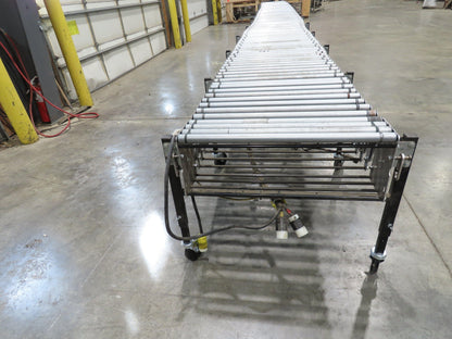 ConveyX 30"x 18-33' Expandable Powered Roller Flex Conveyor Portable 115V