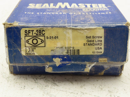 SealMaster SFT-28C Flange Mount Ball Bearing Unit 1-3/4" Bore