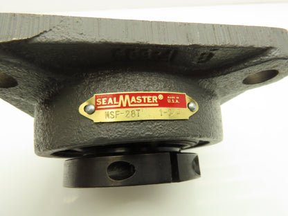 SealMaster MSF-28T 4-Bolt Flange Mount Ball Bearing 1-3/4" Bore