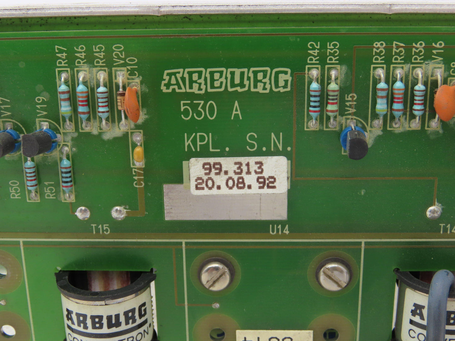 Arburg 530A Relay Board from Injection Molding Machine 50A 240V
