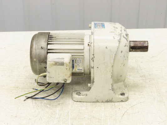 GTR Nissei G3LB-40-160-075 Gearmotor 160:1 Reducer 10.8rpm 1Hp 220V 3PH w/Brake