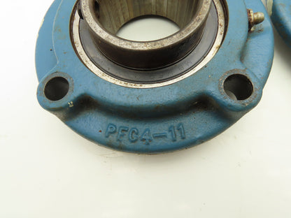 McGill PFC4-11 4-Bolt Flange Mounted Bearing 2-1/4" Bore 3-3/4" OD Lot of 2