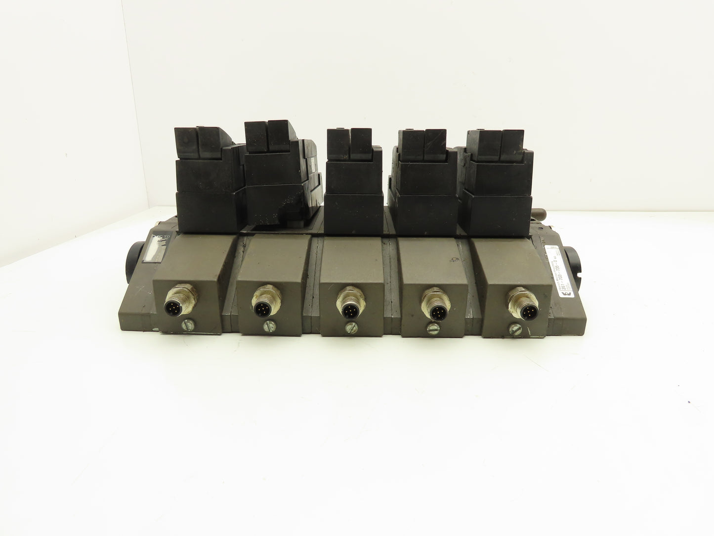Rexroth 261-108-110-0 Pneumatic 5-Station Manifold Solenoid Valve 24V Coil