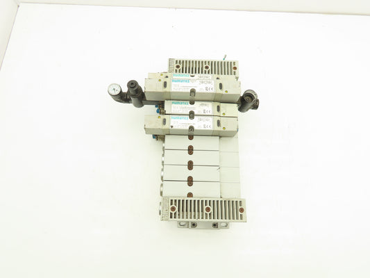 Numatics 123BA4Z2MG00061 8-Station Manifold w/4 Solenoid Valves 24V
