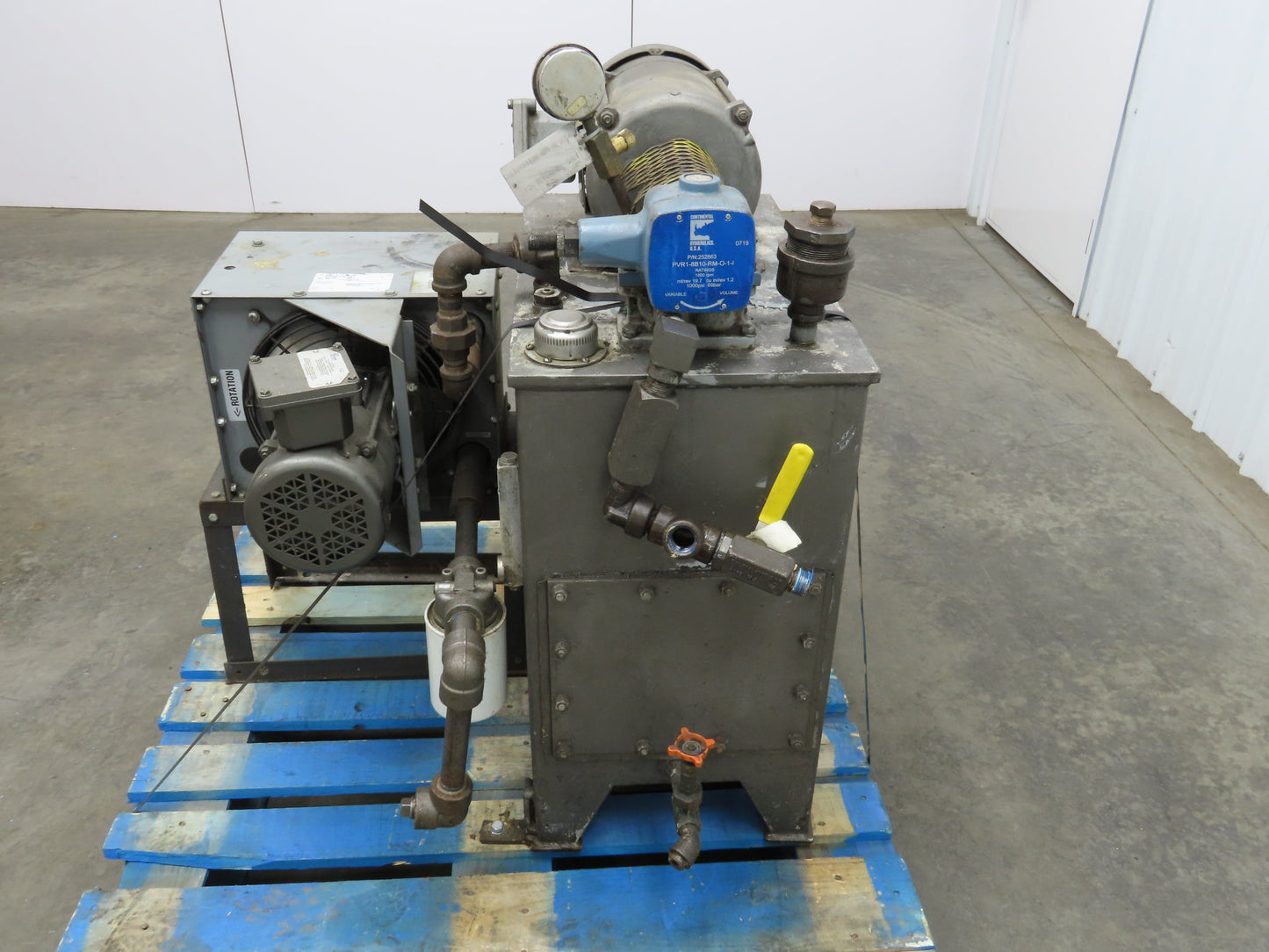 Continental Hydraulic Power Unit 20 Gal 1000psi 8gpm Pump 3Hp 460V w/Oil Cooler