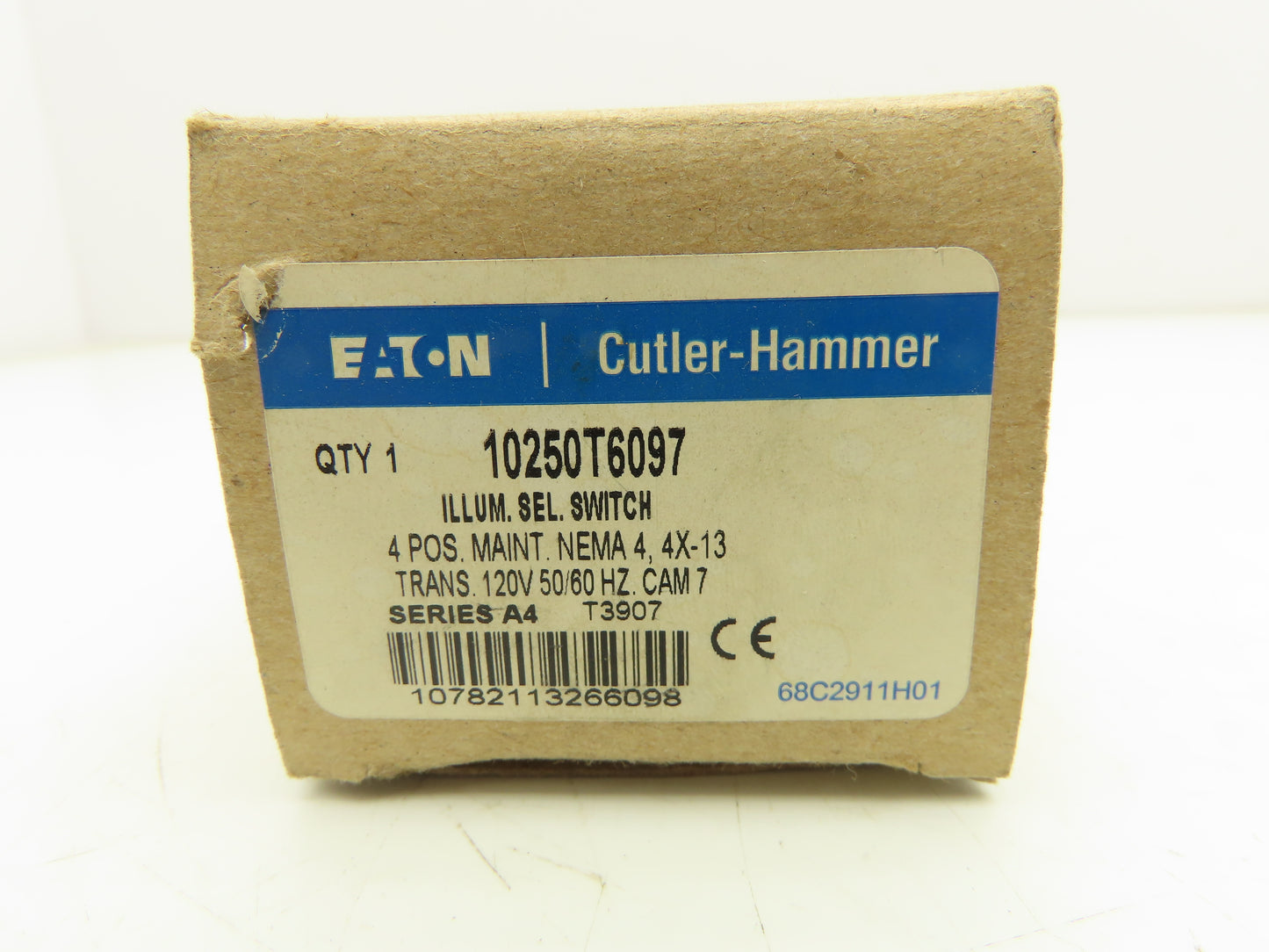 Eaton Cutler-Hammer 10250T6097 Illuminated Selector Switch 4-Position 30mm