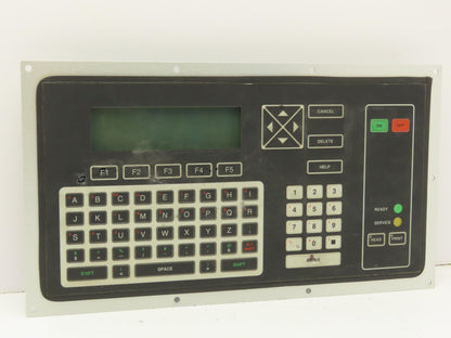 VideoJet Excel Ink Jet Printer Keyboard Interface Panel LCD Display