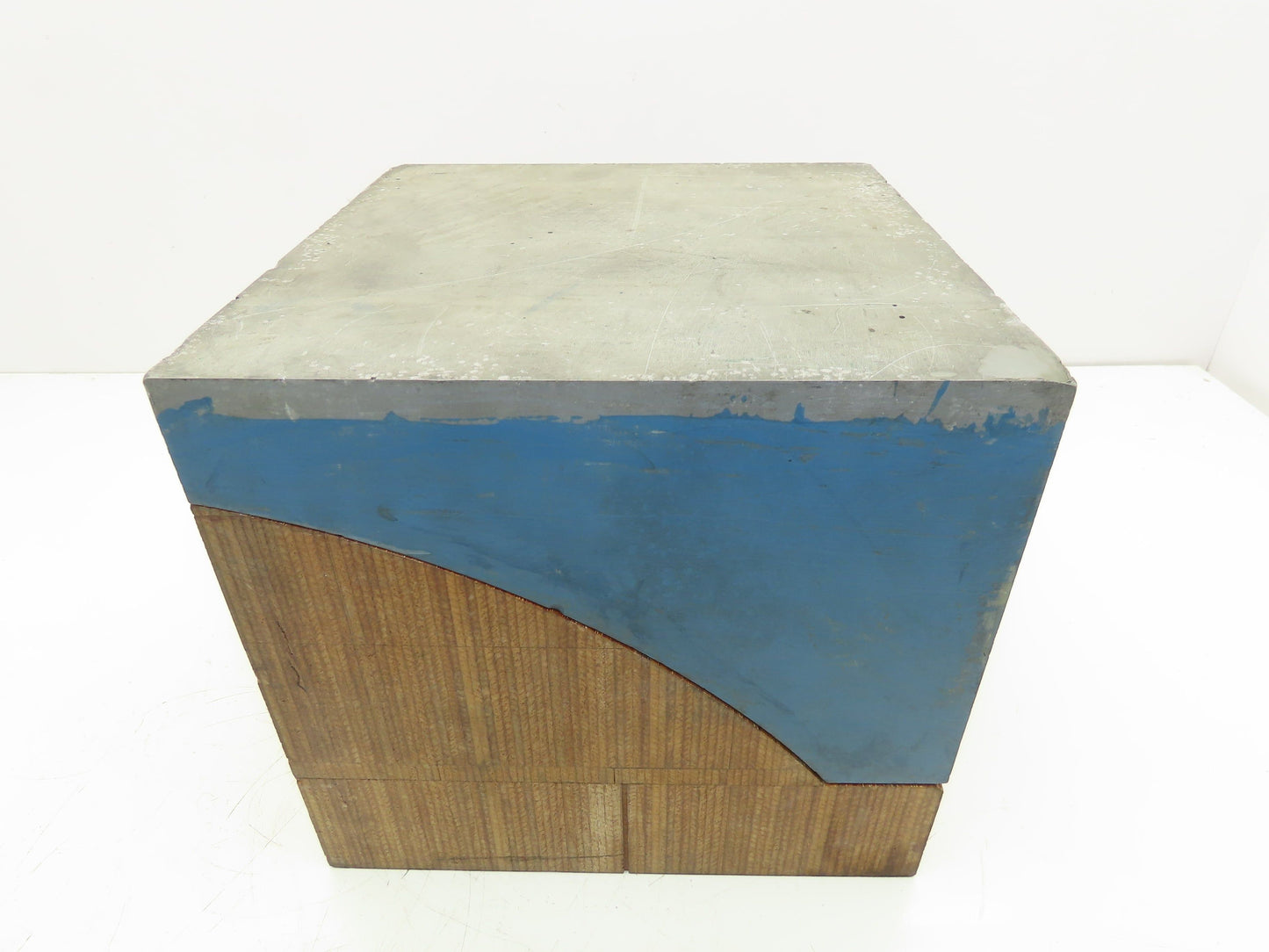 Cast Aluminum and Wood Machined Work Block 8.5"x 8" 25Lb