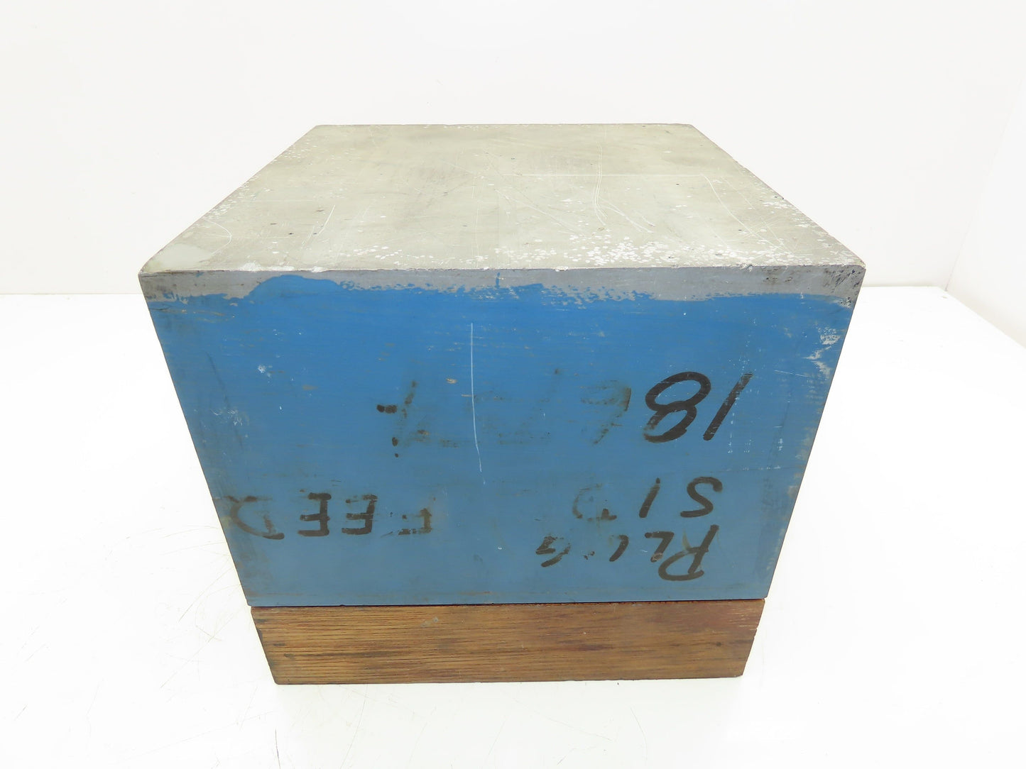 Cast Aluminum and Wood Machined Work Block 8.5"x 8" 25Lb