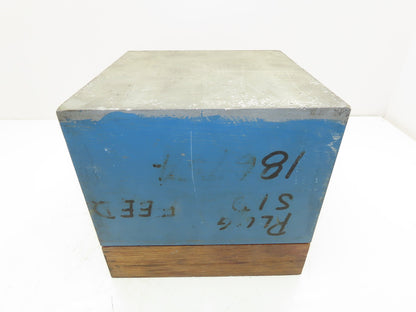 Cast Aluminum and Wood Machined Work Block 8.5"x 8" 25Lb