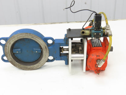 Bettis CBA315 Pneumatic Solenoid Actuated 5" Butterfly Valve 120psi 120V