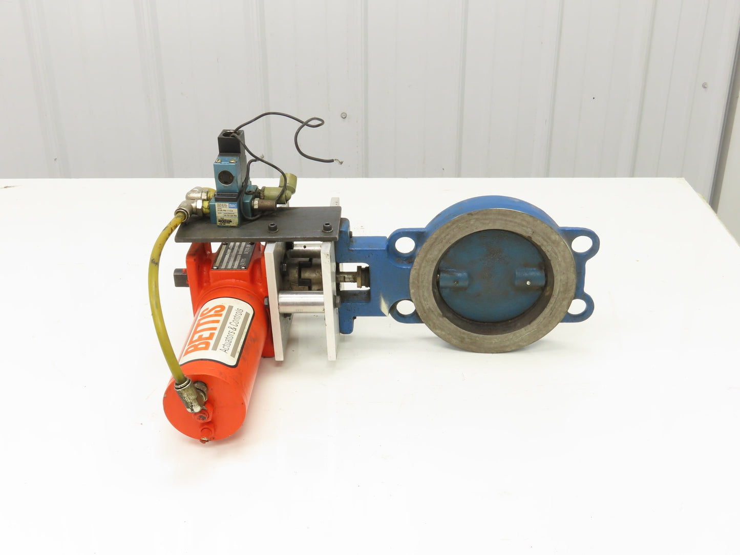 Bettis CBA315 Pneumatic Solenoid Actuated 5" Butterfly Valve 120psi 120V