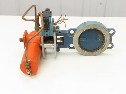 Bettis CB-315 Pneumatic Solenoid Actuated 5" Butterfly Valve 120psi 24VDC