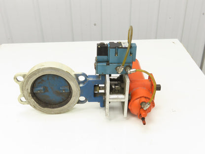 Bettis CB315 Pneumatic Solenoid Actuated 5" Butterfly Valve 120psi 120V