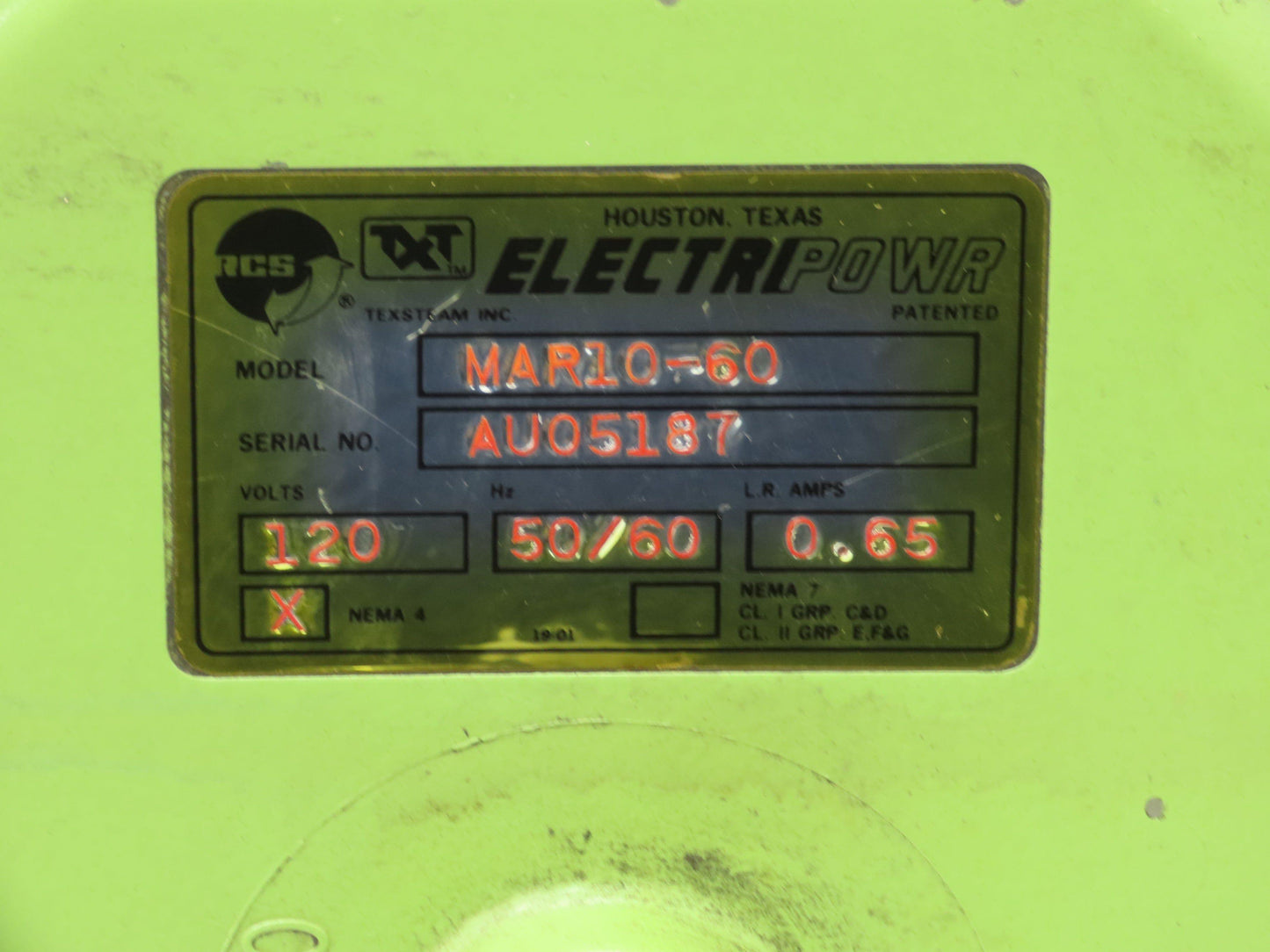 RCS Electripowr MAR10-60 Electric Actuator with 5" Butterfly Valve 120V 90°