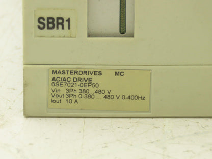 Siemens 6SE7021-0EP50 Simovert Masterdrives MC AC/AC Servo Drive 10A 480V 3PH