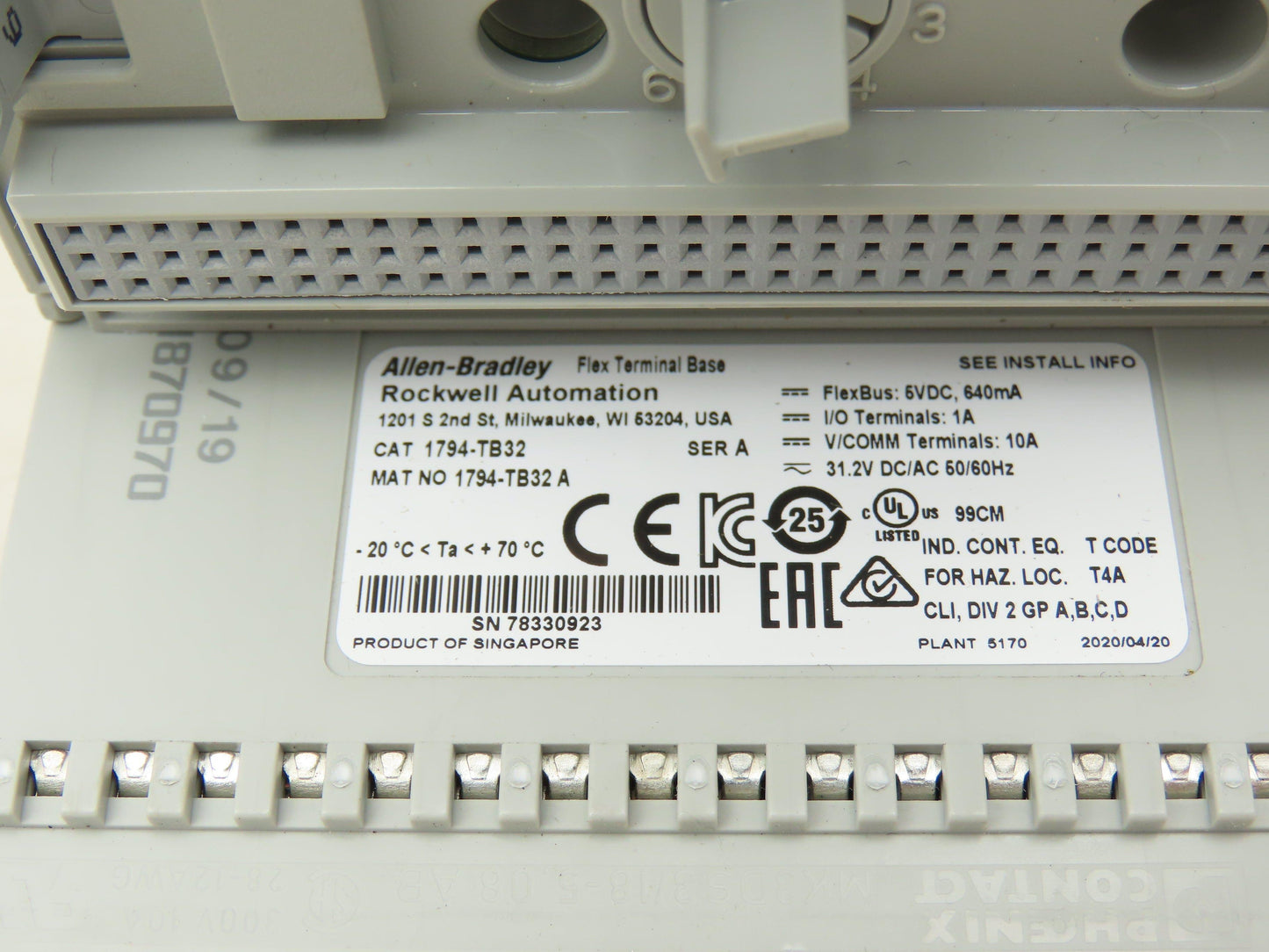 Allen Bradley 1794-IB16D Flex 16-Point 24VDC Digital Input Ser A Diagnostic