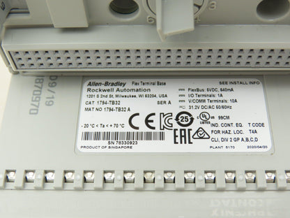 Allen Bradley 1794-IB16D Flex 16-Point 24VDC Digital Input Ser A Diagnostic