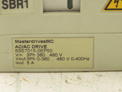 Siemens 6SE7015-0EP50 Simovert Masterdrive AC/DC Servo Drive Converter 1.5kW 3PH