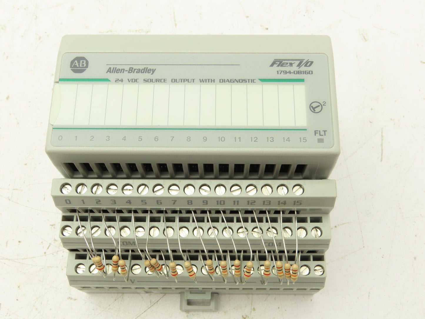 Allen Bradley 1794-OB16D Flex 16-Point 24VDC Source Output Ser A Diagnostic