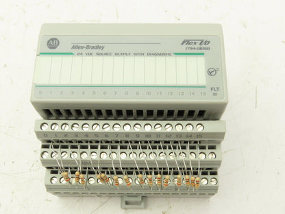 Allen Bradley 1794-OB16D Flex 16-Point 24VDC Source Output Ser A Diagnostic