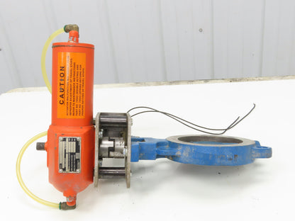 Bettis CB315 Pneumatic Solenoid Actuated 5" Butterfly Valve 120psi 120V