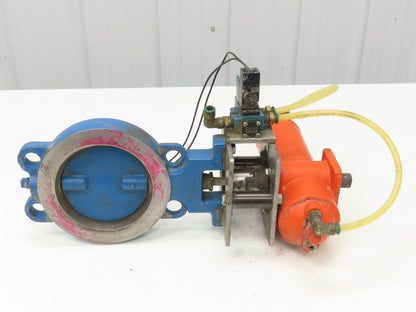 Bettis CB315 Pneumatic Solenoid Actuated 5" Butterfly Valve 120psi 120V