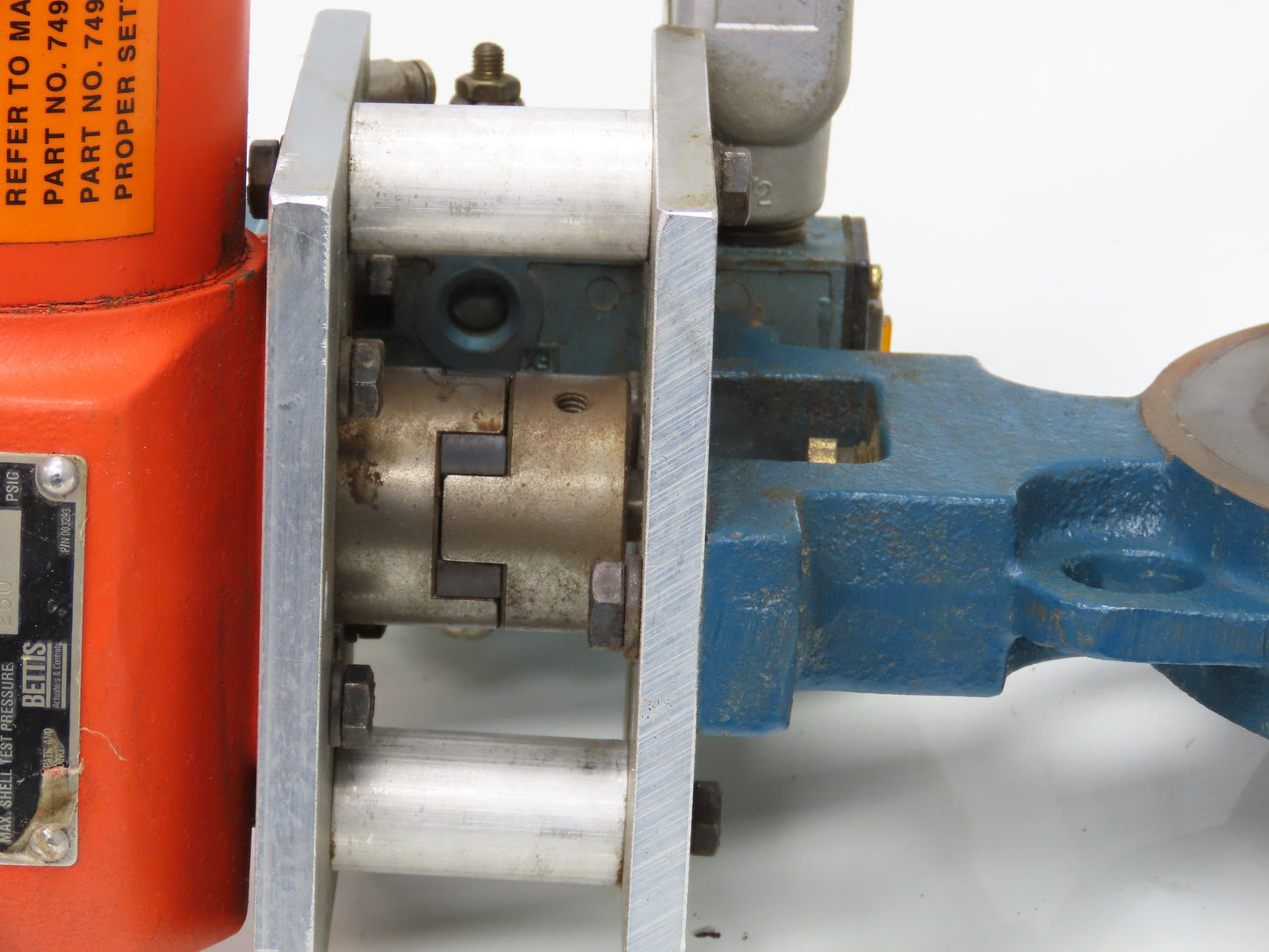 Bettis CB315 Pneumatic Solenoid Actuated 5" Butterfly Valve 120psi 24VDC