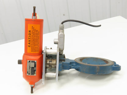 Bettis CB315 Pneumatic Solenoid Actuated 5" Butterfly Valve 120psi 24VDC