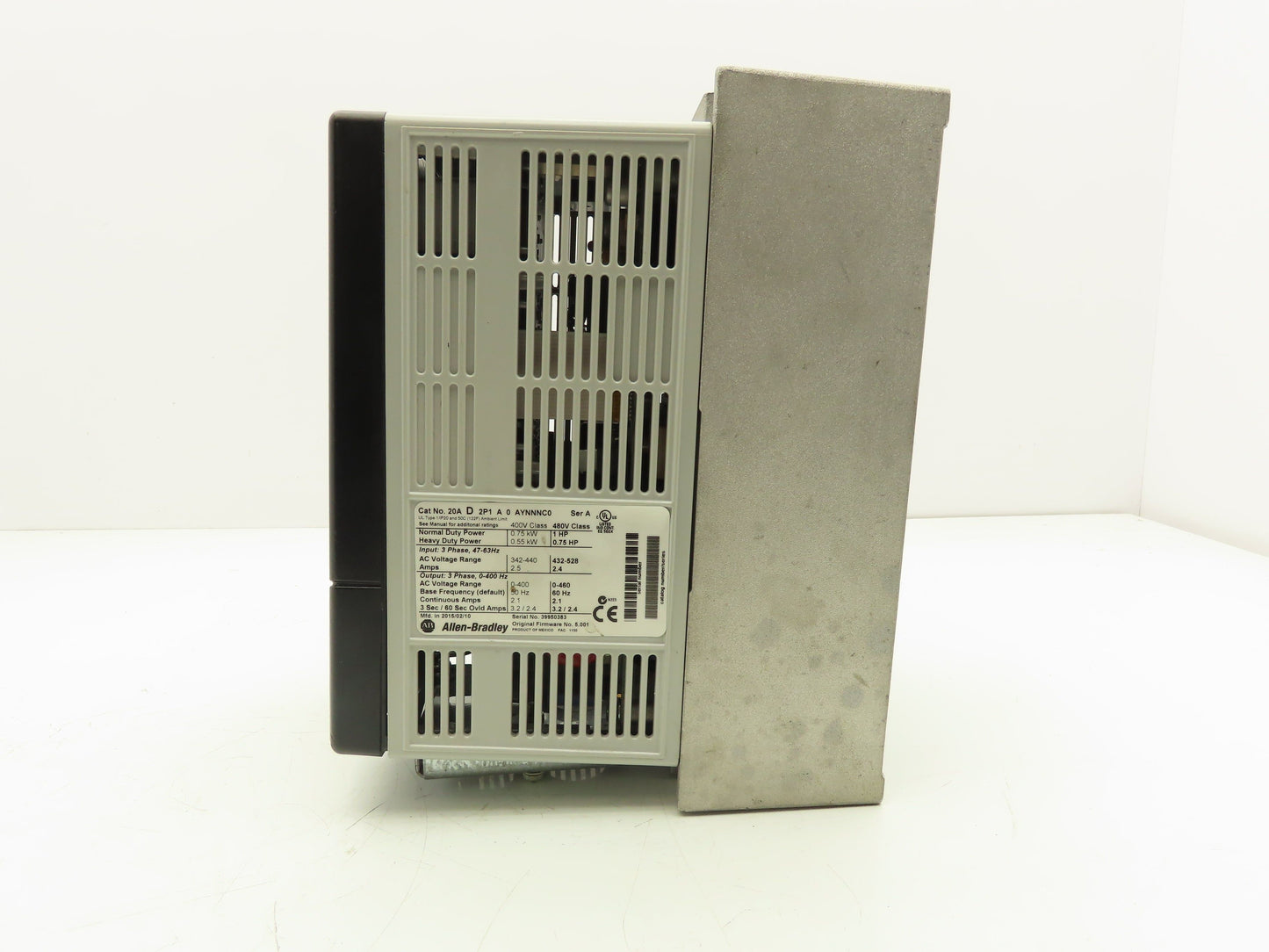 Allen Bradley 20AD2P1A0AYNNNC0 PowerFlex 70 AC Drive VFD 1Hp .75kw 480V 3PH