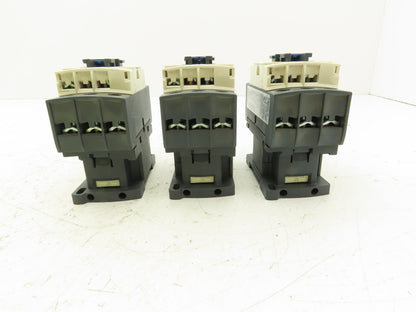 Schneider LC1D25 Motor Starter Contactor 40A 600V 3 Pole 120V Coil Lot of 3